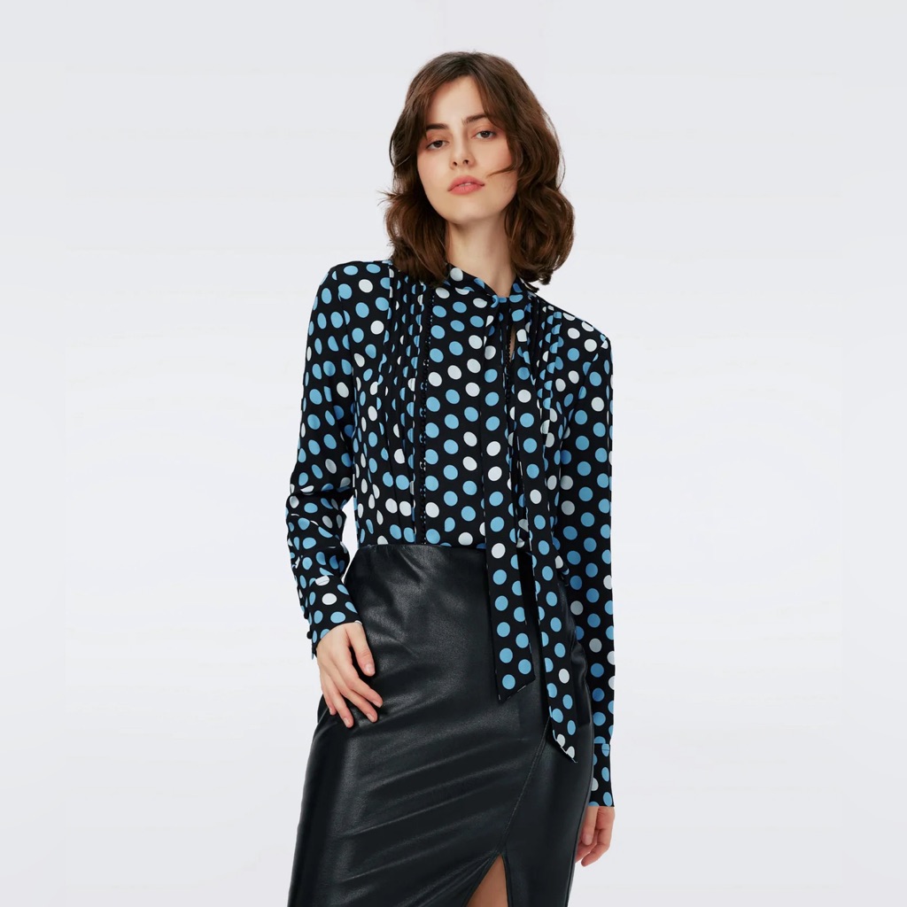 Diane Von Furstenberg Maeve Top In Magic Dot Star Sapphire